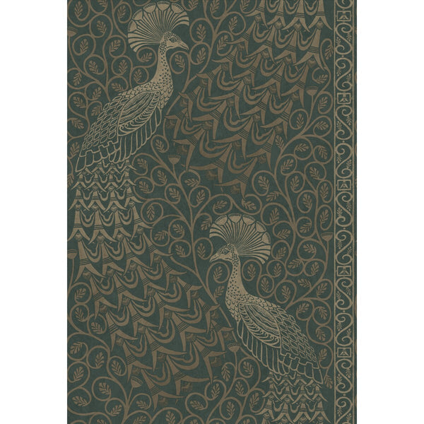 Pavo Parade - Mgilver/Green Metallic By Cole & Son | Cole & Son Pearwood | Novelty Wallcovering