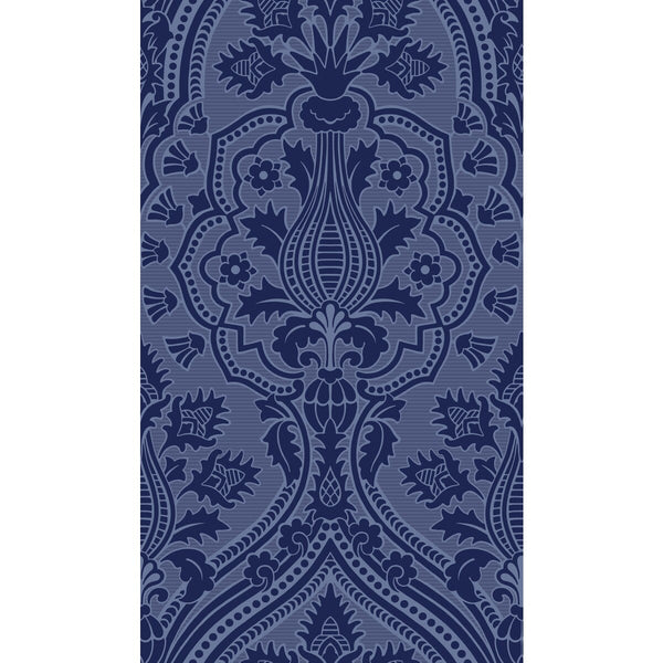 Pugin Palace Flock - Hyacin Blue By Cole & Son | Cole & Son Pearwood | Damask Wallcovering