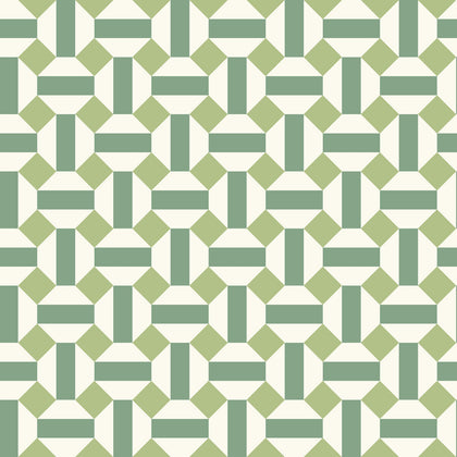 Alicatado - Leaf Greens On Chalk Green | Cole & Son