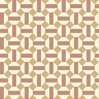 Alicatado - Terracotta On Parchment Rust | Cole & Son