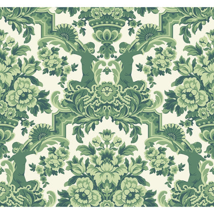 Lola - Forest Greens On White Green | Cole & Son