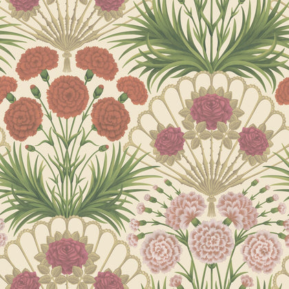 Flamenco Fan - Fuchsia/Rouge/Metal Gld/Cream Pink | Cole & Son