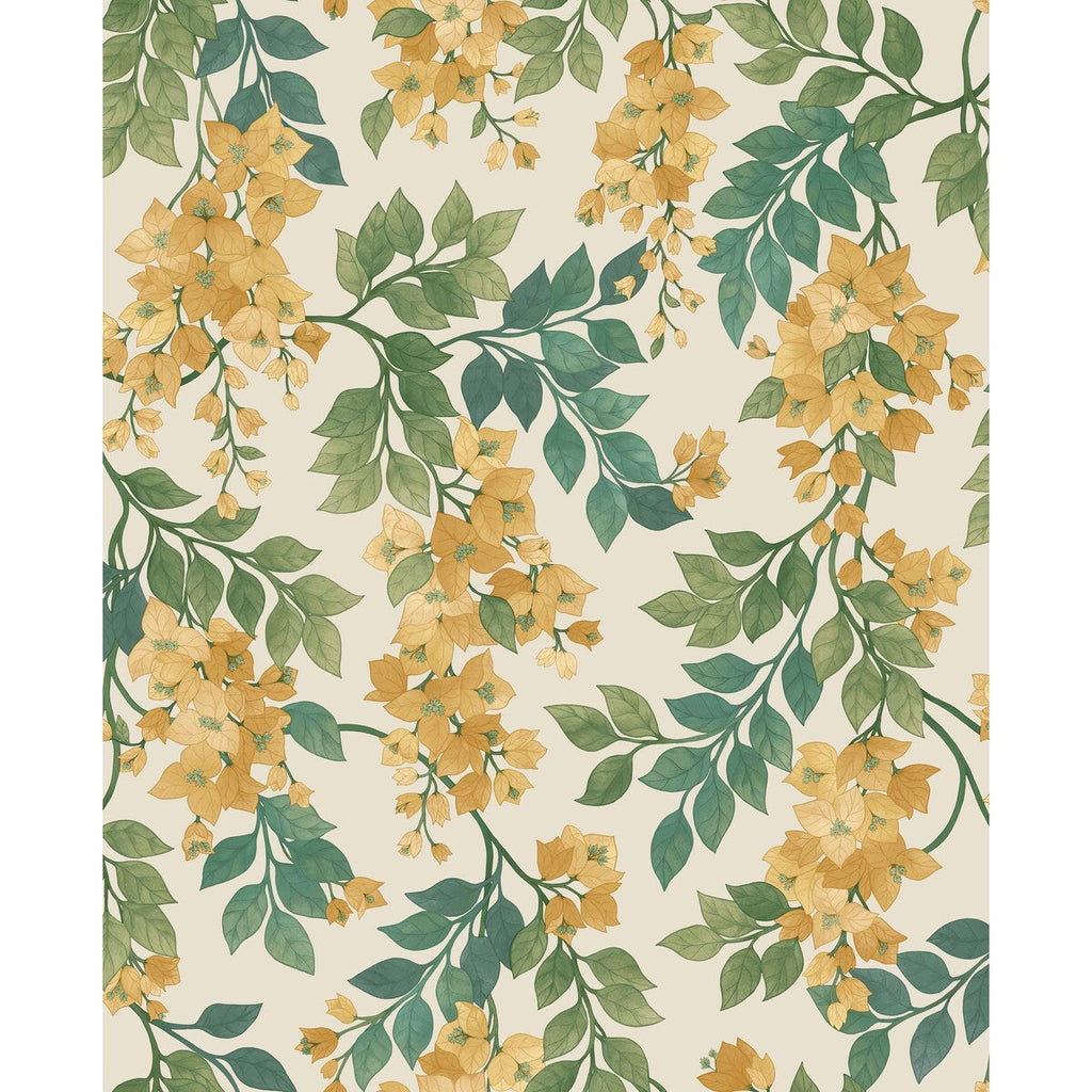 Bougainvillea - Marigold/Lf Grn/Emerald/Parc Yellow By Cole & Son | Cole & Son Seville |Botanical & Floral  Wallcovering Print