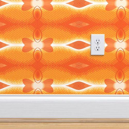Koi Fish Mid-Century Modern | Architectural Wallcoverings