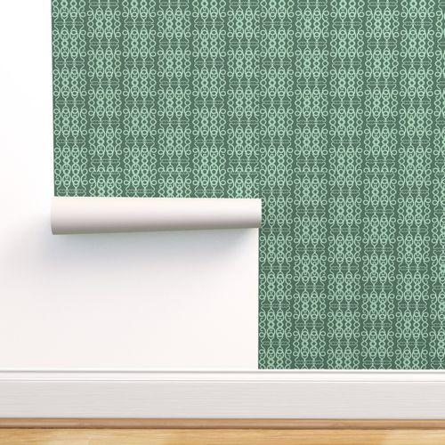 Wild Snakes Green Traditional | Architectural Wallcoverings