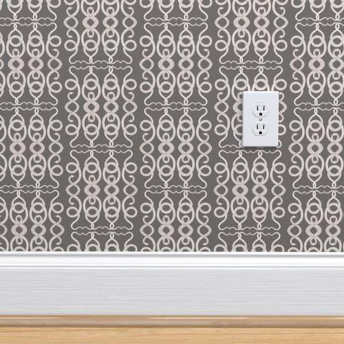 Wild Snakes Deep Taupe Grey Traditional | Architectural Wallcoverings
