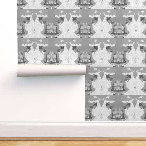 Zohar Absinthe Gray Abstract | Architectural Wallcoverings