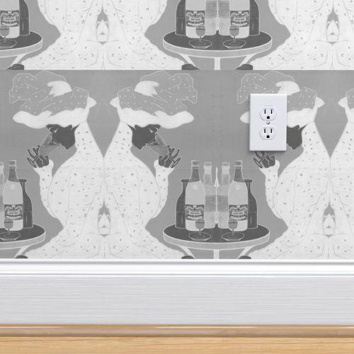 Arlene Absinthe Grey Traditional Wallpaper