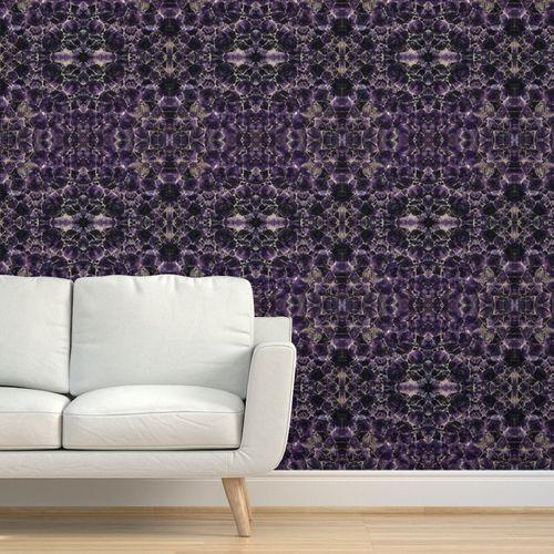 Majesty Minerals Purple Traditional Wallpaper