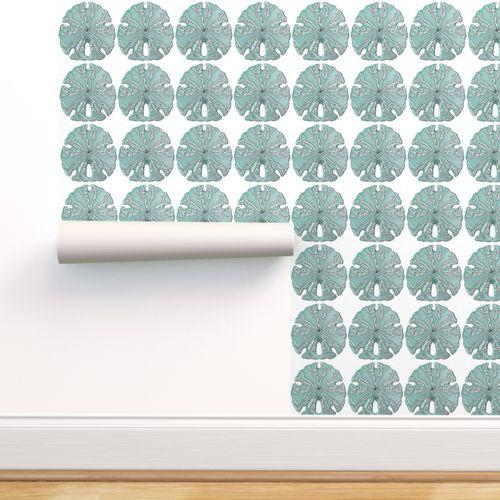 Atlantis Voyage Light Grey, Green DW Wallpaper