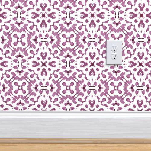 Walter Water Color Purple Traditional | Architectural Wallcoverings
