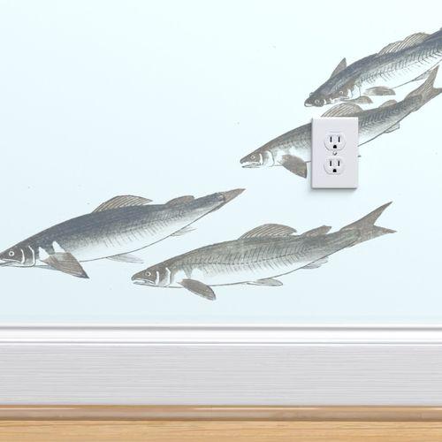 Chiba Bay Grey Traditional Wallpaper