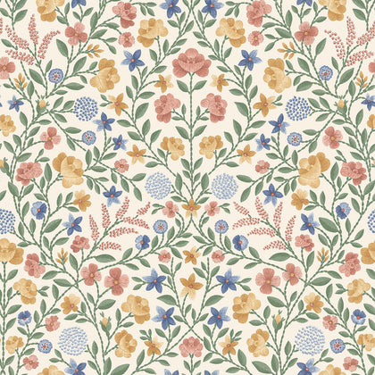 Court Embroidery - Coral Multi | Cole & Son