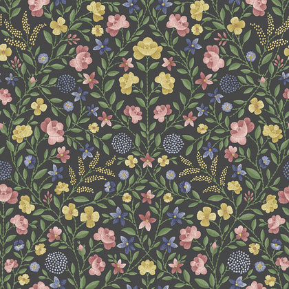 Court Embroidery - Yellow Multi | Cole & Son