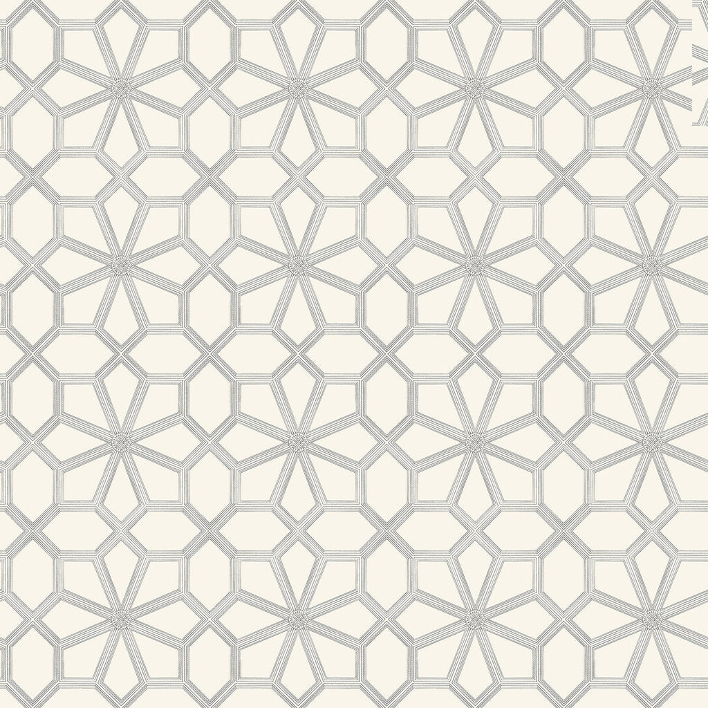 Wolsey Stars - Soot On Snow Ivory By Cole & Son | Cole & Son Historic Royal Palaces-Great Masters | Geometric Wallcovering Print