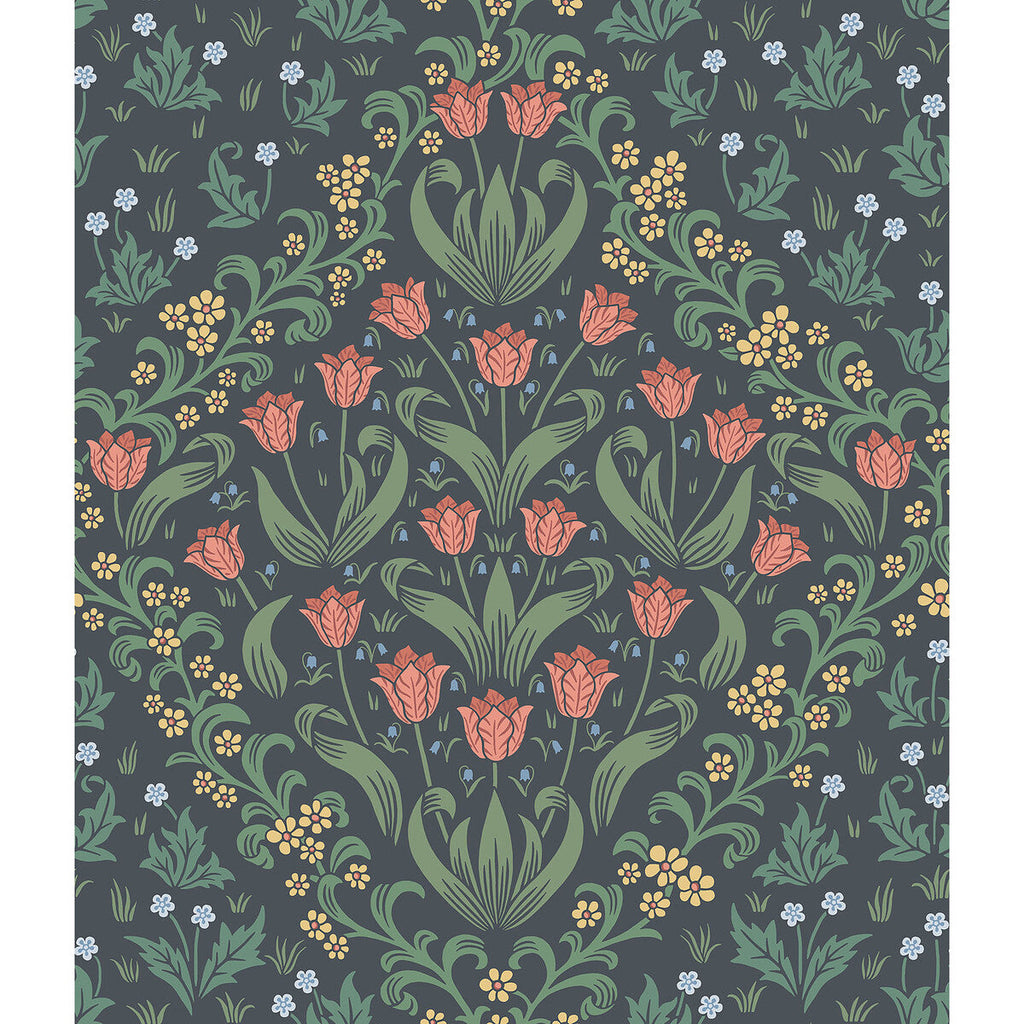 Tudor Garden - Ro&Fgrn/Char Multi By Cole & Son | Cole & Son Historic Royal Palaces-Great Masters |Botanical & Floral  Wallcovering