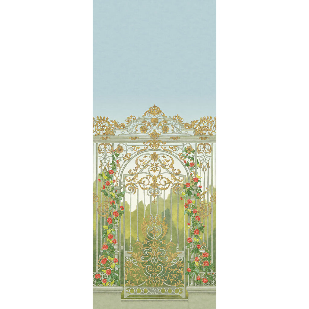 Tijou Gate - Spring Green Multi By Cole & Son | Cole & Son Historic Royal Palaces-Great Masters | Novelty Wallcovering Print