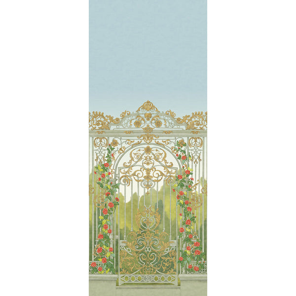 Tijou Gate - Spring Green Multi By Cole & Son | Cole & Son Historic Royal Palaces-Great Masters | Novelty Wallcovering Print