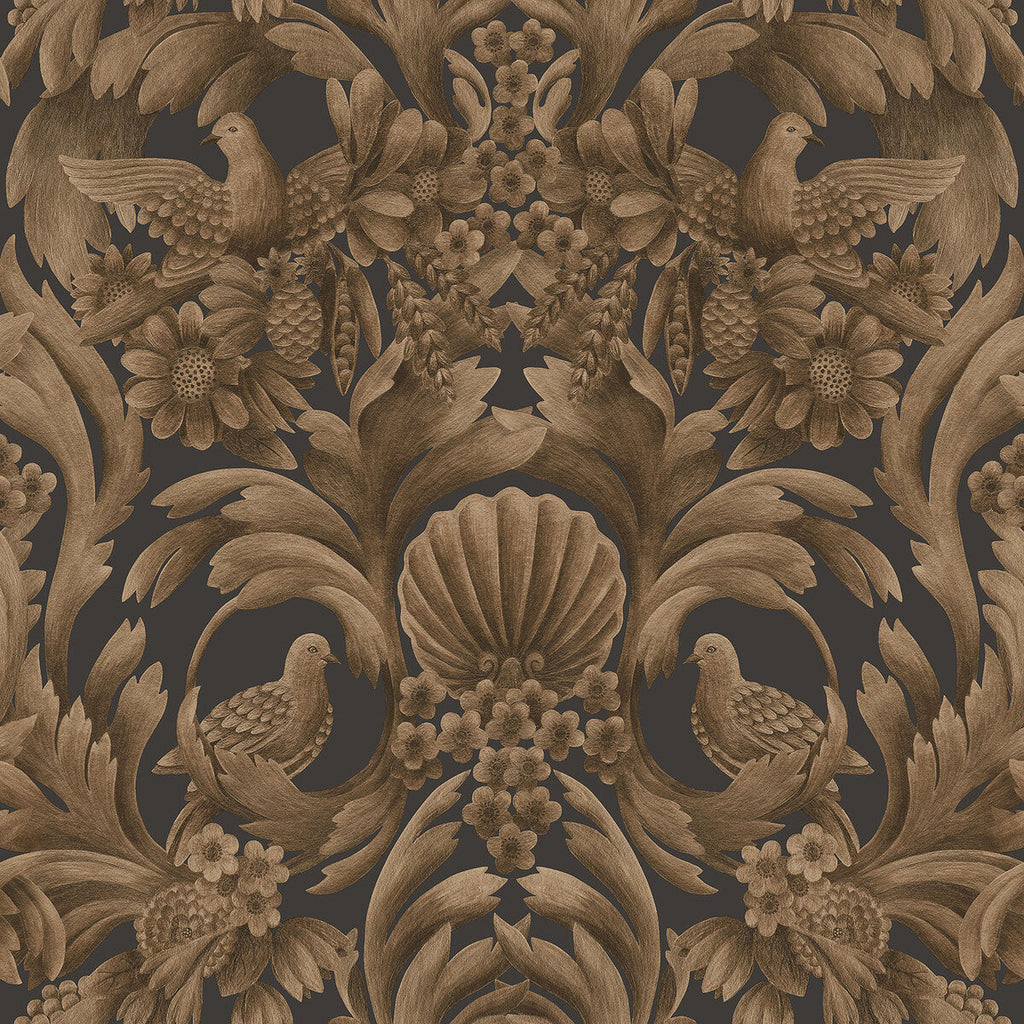 Gibbons Carving - Mbrnz/Chr Bronze By Cole & Son | Cole & Son Historic Royal Palaces-Great Masters | Damask Wallcovering
