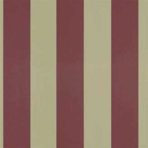 Spalding Stripe Rosewood Wallpaper | Ralph Lauren