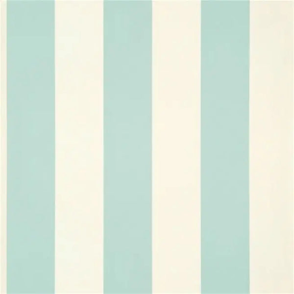 Spalding Stripe Duck Egg Blue Wallpaper | Ralph Lauren