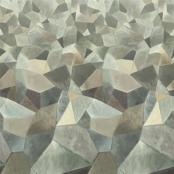 Géo Moderne Panel 02 Pewter Wallpaper | Designers Guild Europe