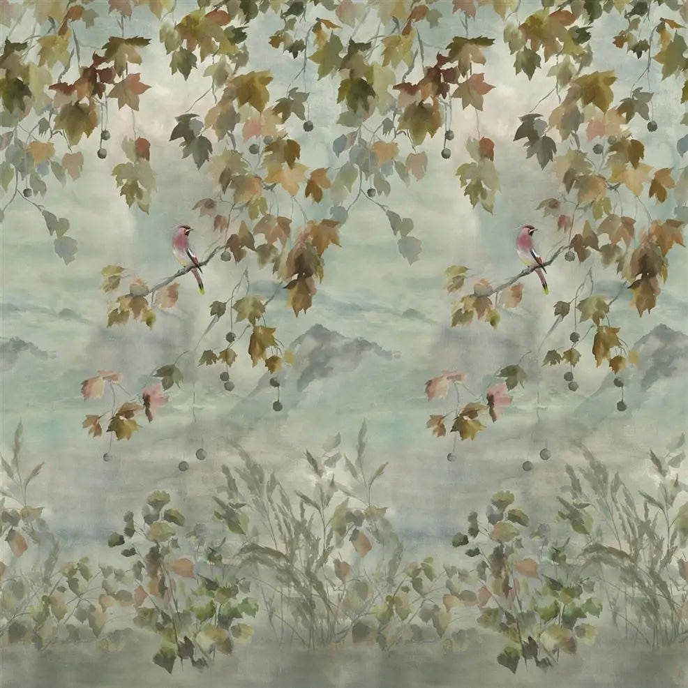 Miyako Autumn Scene 2 Panel  Dove Wallpaper | Designers Guild Europe