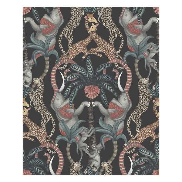 Safari Totem - Rby&Prntrmbl/Chrcl Multi By Cole & Son | Cole & Son Ardmore-Jabula | Novelty Wallcovering Print