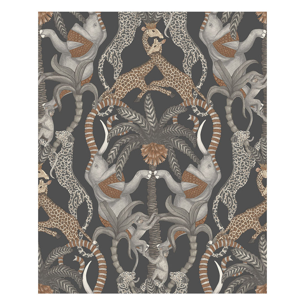 Safari Totem - Gngr&Tp/Chrcl Brown By Cole & Son | Cole & Son Ardmore-Jabula | Novelty Wallcovering Print