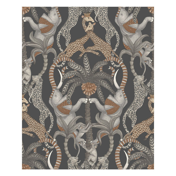 Safari Totem - Gngr&Tp/Chrcl Brown By Cole & Son | Cole & Son Ardmore-Jabula | Novelty Wallcovering Print