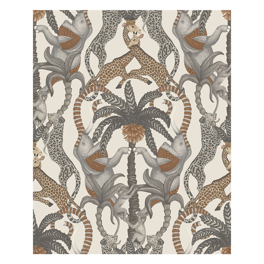 Safari Totem - Gngr&Tp/Prchmnt Brown By Cole & Son | Cole & Son Ardmore-Jabula | Novelty Wallcovering Print