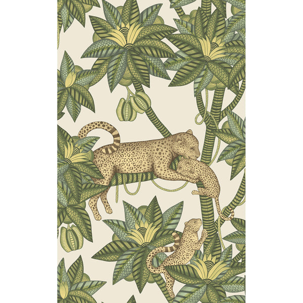 Satara - Sprngrn&Snd/Linen Green By Cole & Son | Cole & Son Ardmore-Jabula |Animal/Insects Botanical & Floral Wallcovering Print