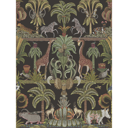 Afrika Kingdom - Olvgrn&Spgrn/Bck Multi | Cole & Son