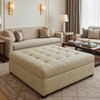 Turks Landing - Cashew Upholstered Ottoman | Architectural Fabrics