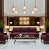 Fine Pebble Grain Deep Wine Upholstered Sofa | Architectural Fabrics