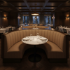 Acoustic - Bronze Chevron Performance Vinyl Upholstered Banquette | Architectural Fabrics