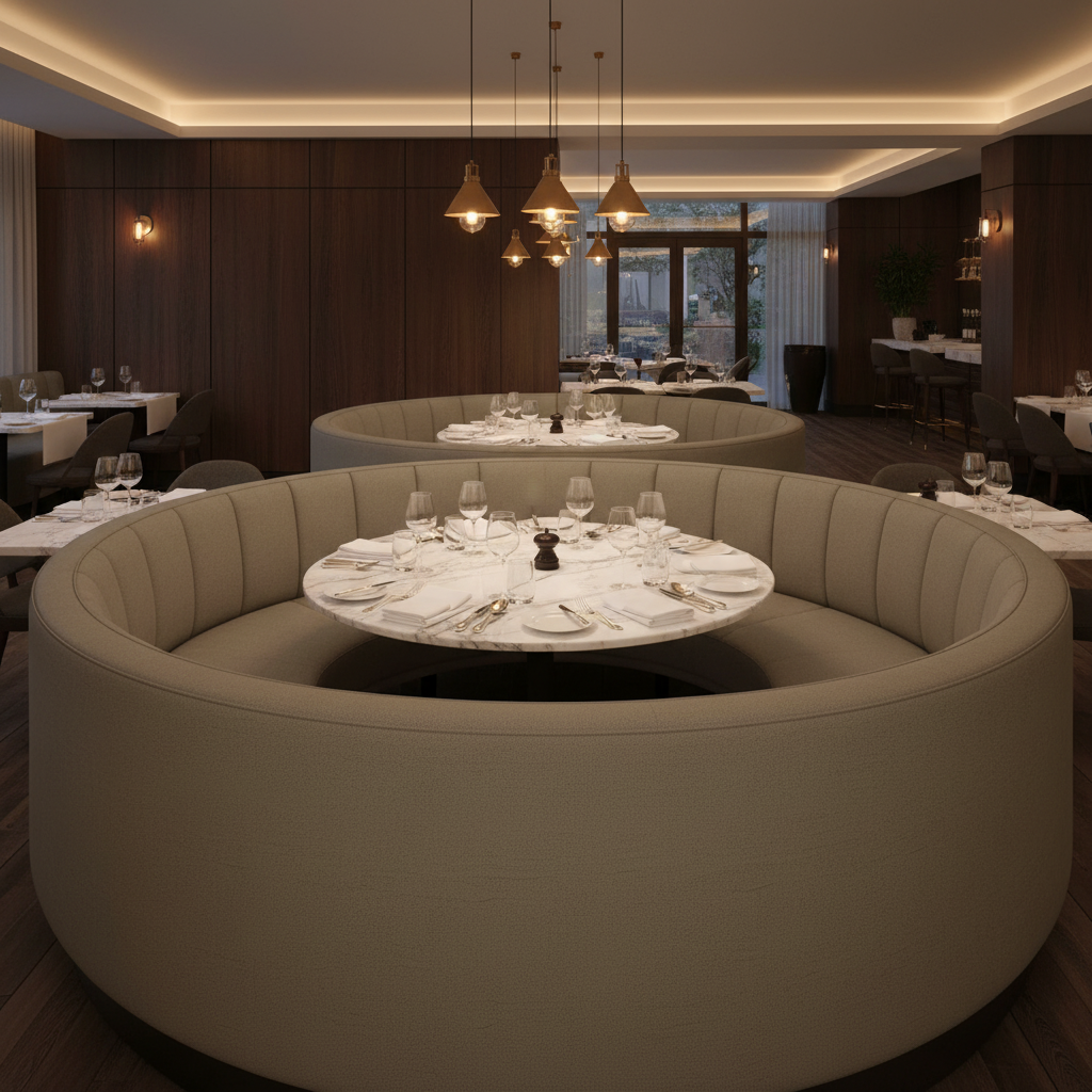Luxury Cay - Flint Upholstered Banquette | Architectural Fabrics