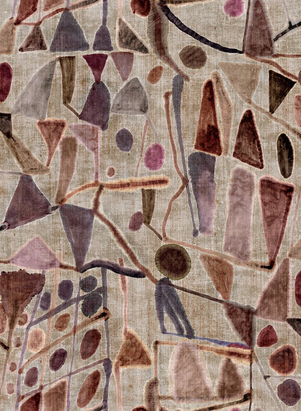Aurelie Plum Linen | Hohenberger Wallcovering