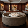 Port Royal - Smoke Upholstered Banquette | Architectural Fabrics