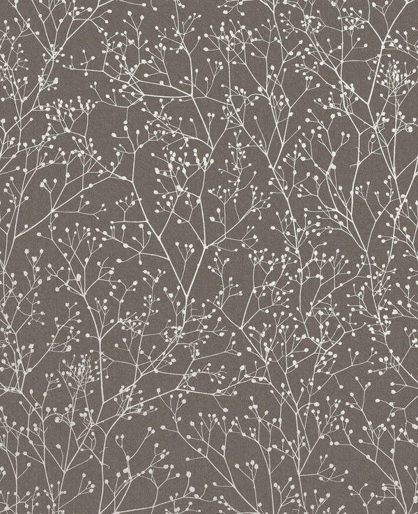 Clarissa Hulse Gypsophila Mocha & Silver Wallcovering | Graham & Brown