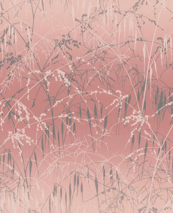 Clarissa Hulse Meadow Grass Shell & Pewter Wallcovering | Graham & Brown