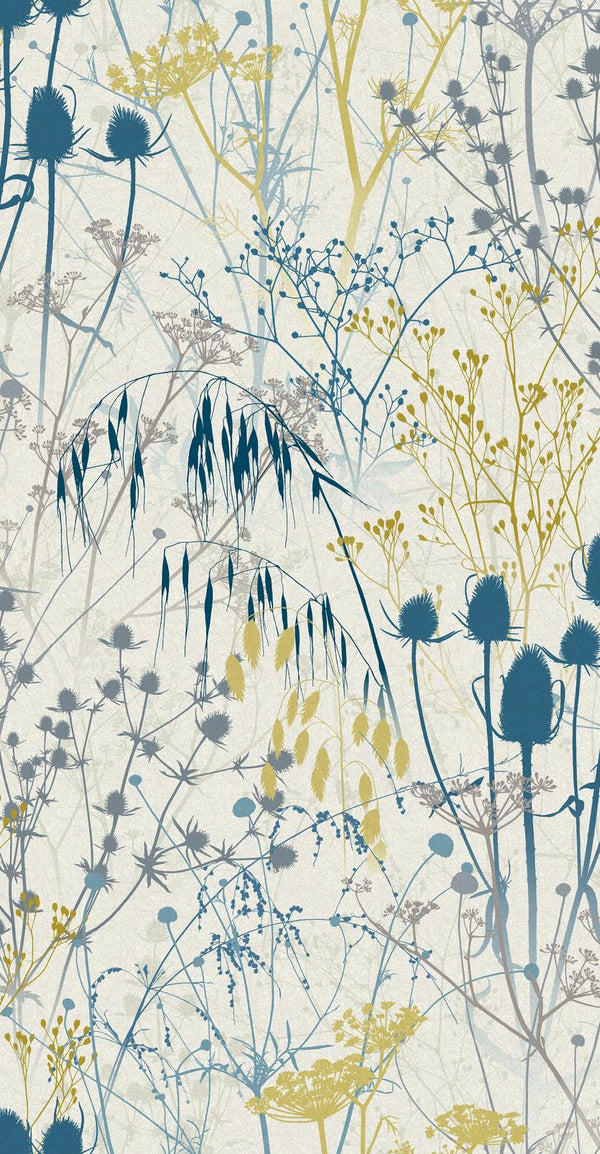 Clarissa Hulse Summer Border Blue Wallcovering | Graham & Brown