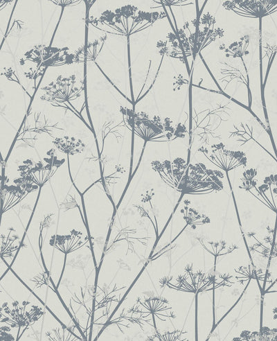 Clarissa Hulse Wild Chervil Dove & Silver Wallcovering | Graham & Brown
