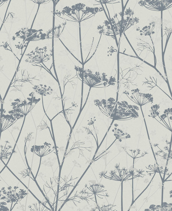 Clarissa Hulse Wild Chervil Dove & Silver Wallcovering | Graham & Brown