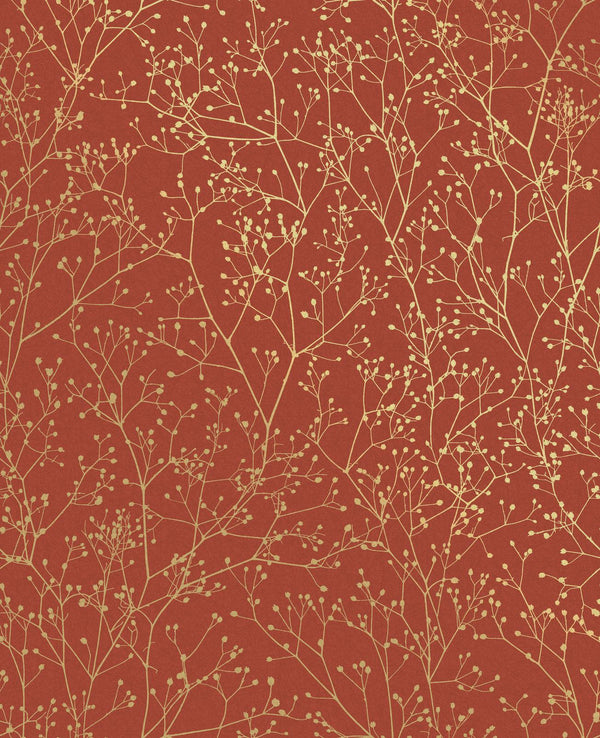 Clarissa Hulse Gypsophila Paprika & Gold Wallcovering | Graham & Brown