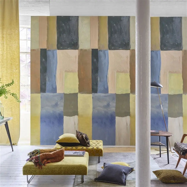 Otto Mosaic Panel 1 Dusk Wallpaper | Designers Guild Europe