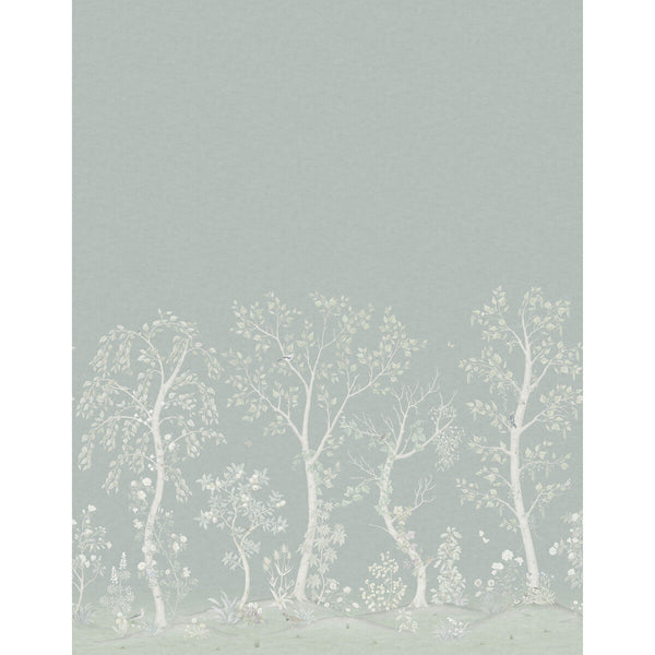 Seasonal Woods - Jade / Sage Green By Cole & Son | Cole & Son The Gardens Vol I |Animal/Insects Botanical & Floral Wallcovering Print
