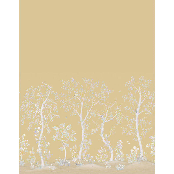 Seasonal Woods - Gold Pearl Gold By Cole & Son | Cole & Son The Gardens Vol I |Animal/Insects Botanical & Floral Wallcovering Print