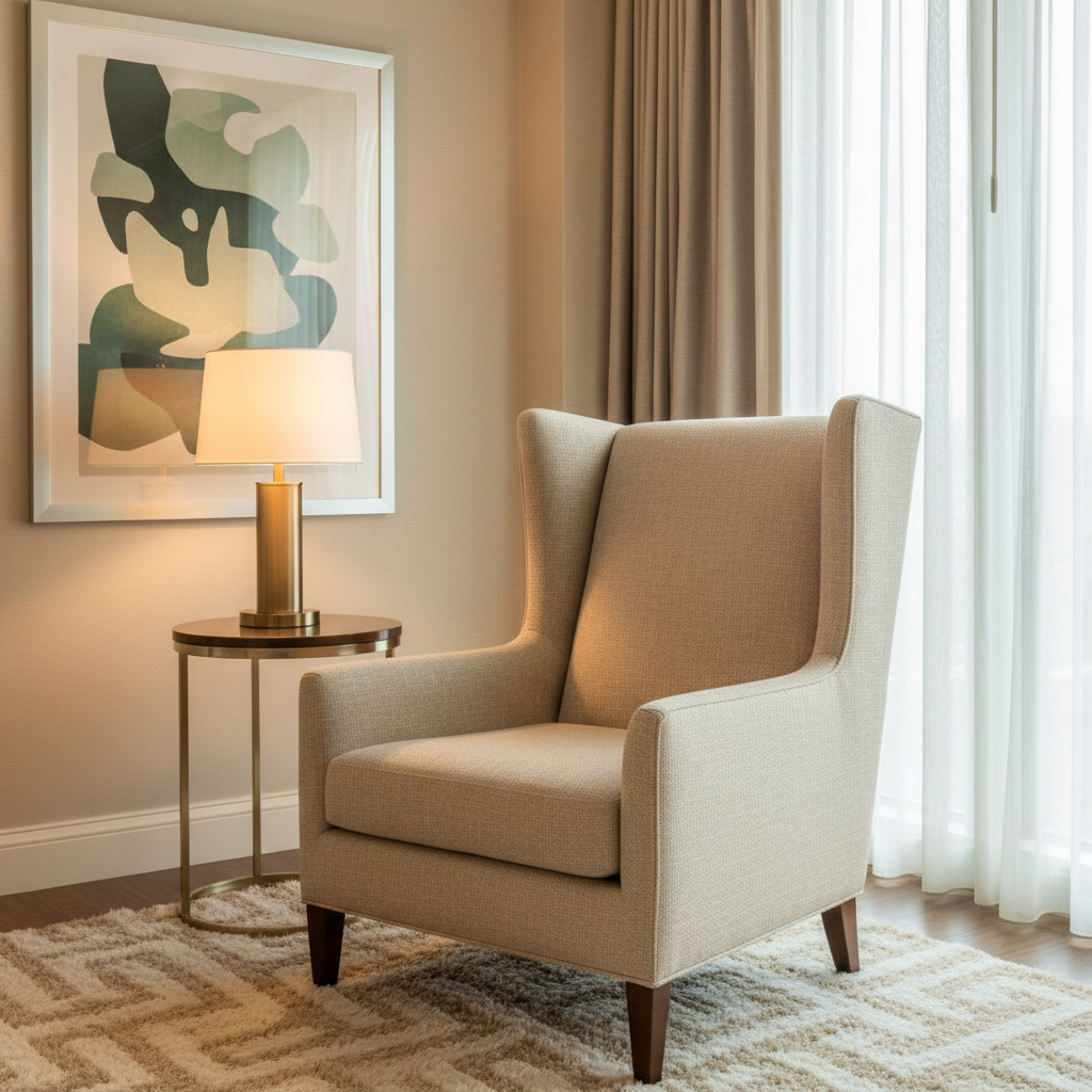 Rattan Bay - Natural Upholstered Chair | Architectural Fabrics