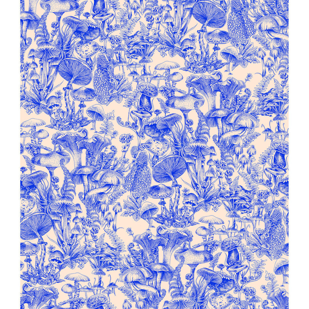 Fungi Forest - Navy Blue By Cole & Son | Stella Mccartney X Cole & Son |Botanical & Floral  Wallcovering Print